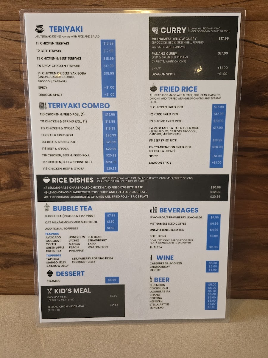 Hot Ginger Pho Menu - Image 2